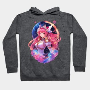 Beyond the Nebulae: Transcendent AI Anime Character Art in Orion Hoodie